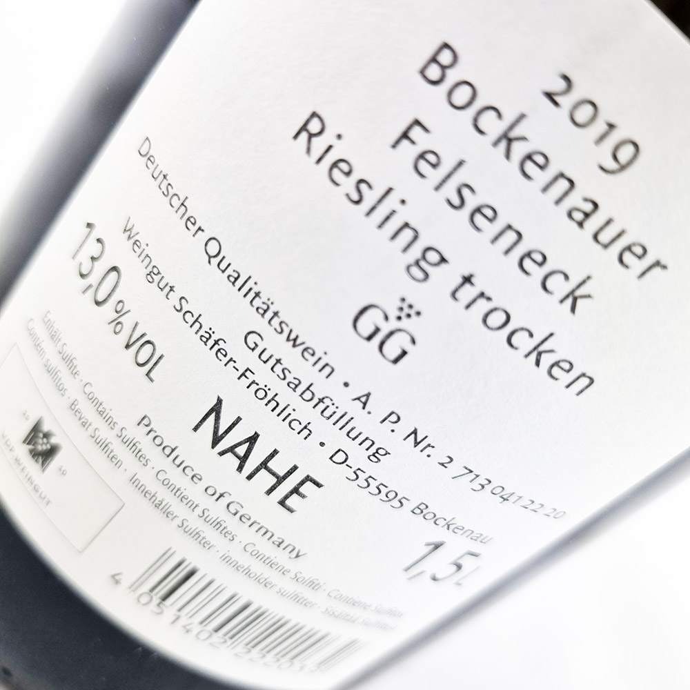 Weingut Schäfer-Fröhlich Felseneck Riesling GG 2019 Magnum