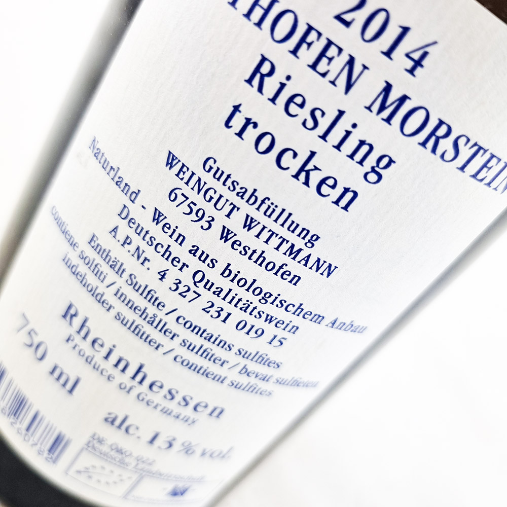 Weingut Wittmann Morstein Grosses Gewächs 2014