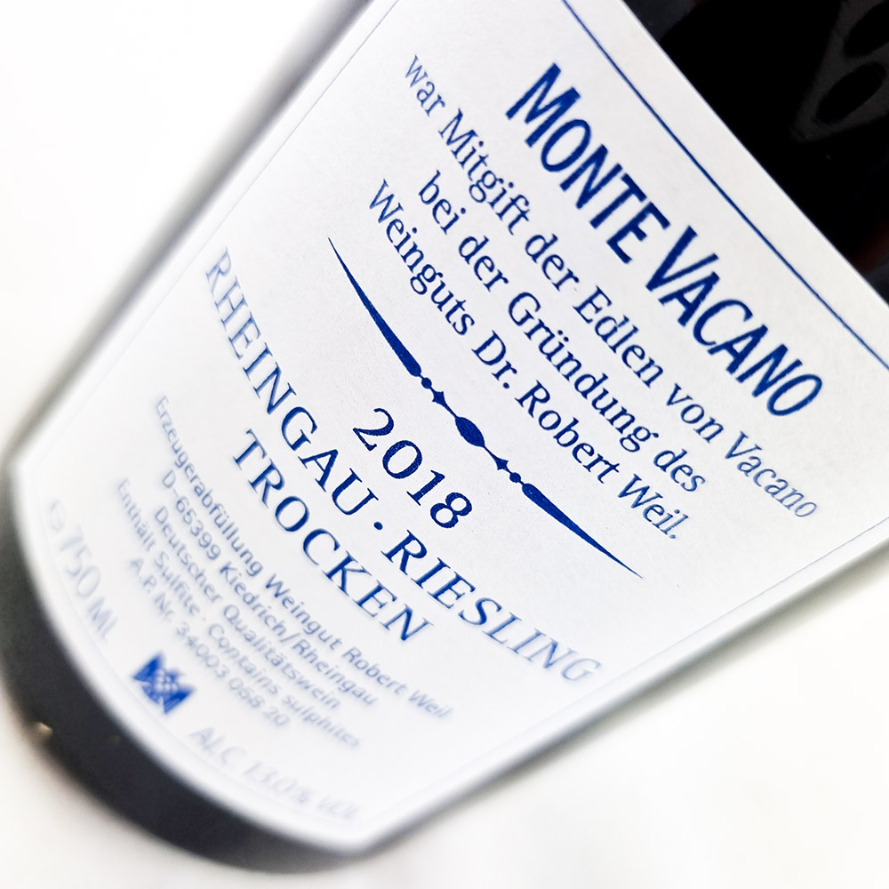 Robert Weil Monte Vacano Riesling 2018