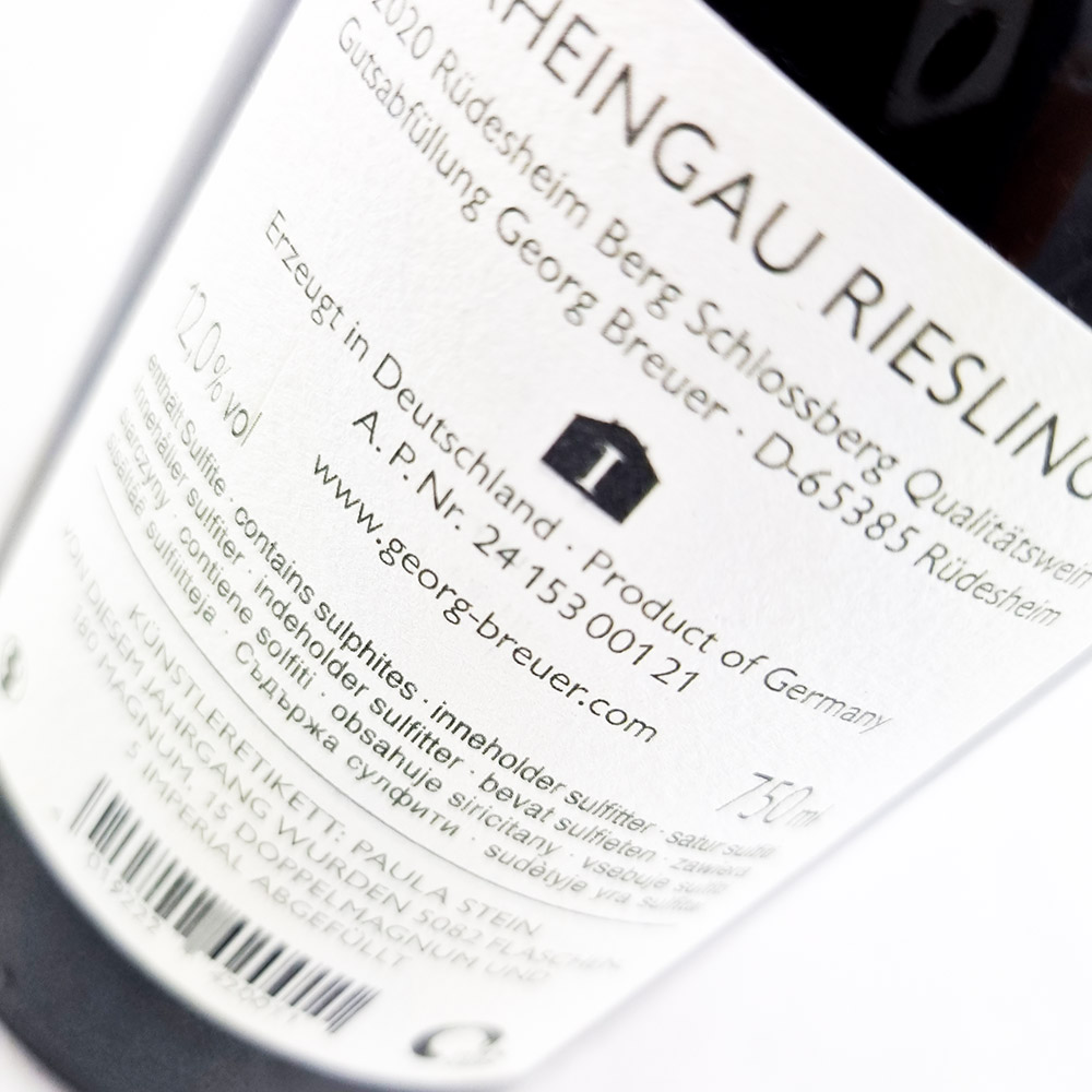 Georg Breuer Rüdesheimer Berg Schlossberg Riesling 2020