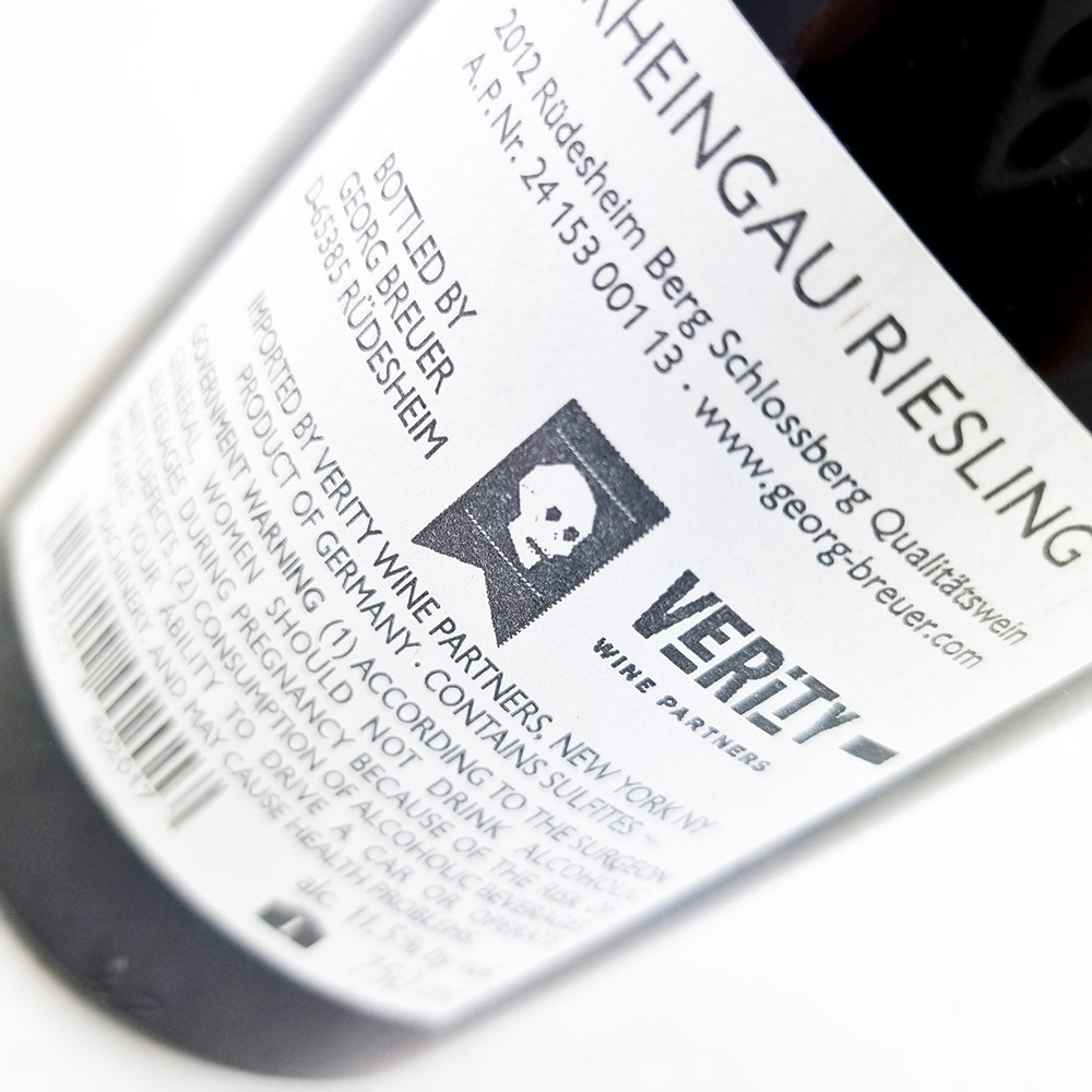 Georg Breuer Rüdesheimer Berg Schlossberg Riesling 2012
